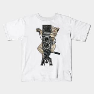 Catographer Cat Photographer Kids T-Shirt